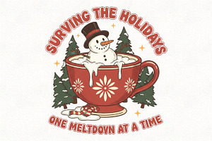Sassy Holiday Humor Trendy Christmas, an Illustration by CraftArtStudio