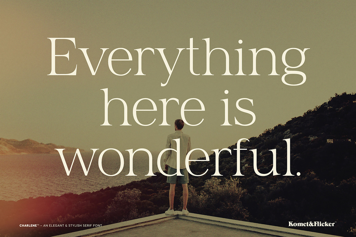 Charlene - An Elegant & Stylish Font, a Serif Font by Komet & Flicker (Photo 3 of 16)