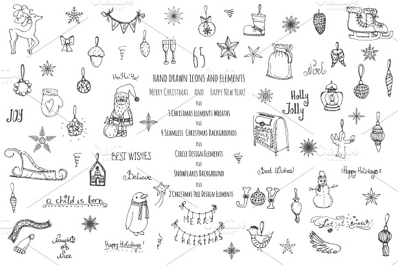 65 Christmas+New Year HandDrawn Icon preview 6