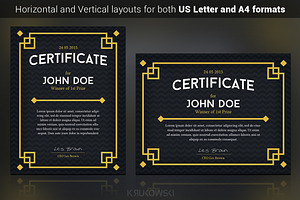 Dark Certificate Template