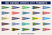 100 Vintage Sports City Pennants, an Object Graphic by Brian Ritter Design (Thumbnail 6 of 7)