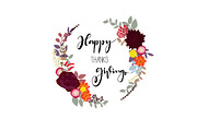 Fall / Autumn & Give Thanks Flower, a Decorative Illustration by MooBeer (Thumbnail 9 of 11)