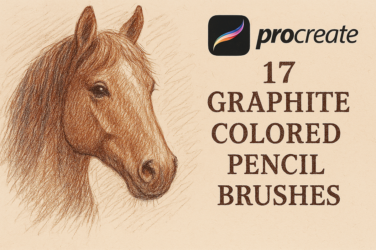 Graphite Pencils for Procreate, a Brush Add-On by PaperMoon (Photo 1 of 7)