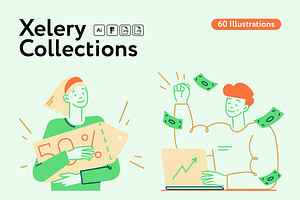 Xelery Illustrations Collection, a Finance Illustration by Welovegraphics