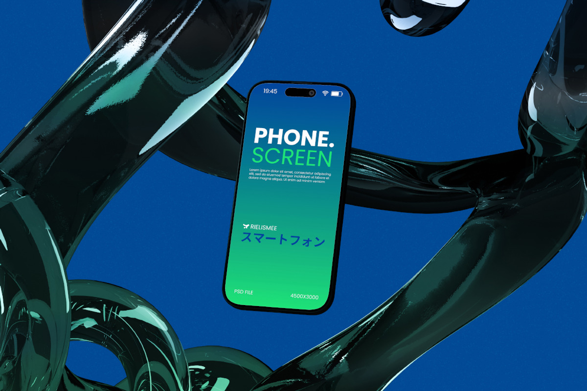 Phone Screen Mockup, an iPhone Mockup by Rielismee (Photo 4 of 5)