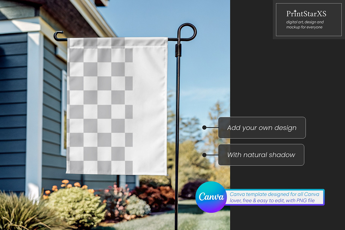 Garden Yard Flag Canva Mockup Bundle, a Household Mockup by PrintStarXS (Photo 5 of 7)