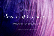 Sandrine Brush Font. Script., a Script Font by Wewhitelist (Thumbnail 1 of 9)