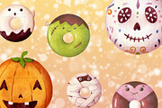 Watercolor Halloween Donut Cliparts, an Illustration by Whimseez (Thumbnail 3 of 4)