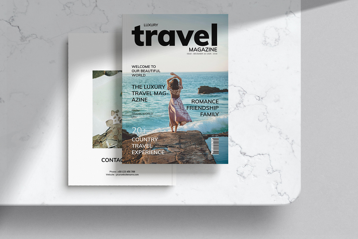 Luxury Travel Magazine Template, a Magazine Template by DesignCrest (Photo 10 of 11)