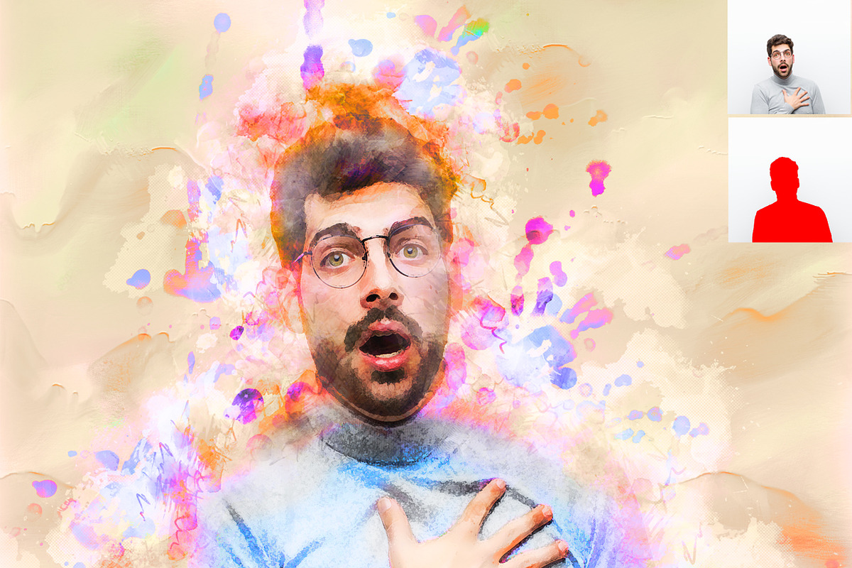 Watercolor Pro Photoshop Action, an Action Add-On by MRI STUDIO (Photo 5 of 14)