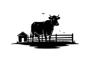 Farm Cow Silhouette Vector Bundle, an Illustration by Designs_River (Thumbnail 34 of 51)