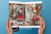Shabby Xmas Mixed Media Scrappapers, a Decorative Illustration by Digital Art Mahdiseño (Thumbnail 5 of 10)