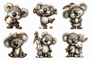 Whimsical Easter Koala Clipart, a Graphic by Libby Wishes (Thumbnail 2 of 7)