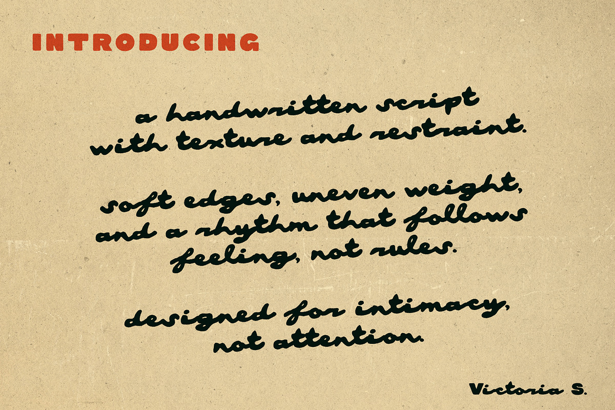 Late Cinema Soft Handwritten Script, a Script Font by Struvictory.art (Photo 2 of 9)