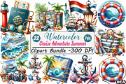 Cruise Adventure Summer Clipart, an Illustration by DreamCafeArt (Thumbnail 1 of 4)