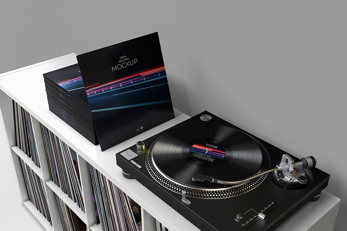 Vinyl Record Mockup 4, a Packaging Mockup by KIPET (Photo 13 of 15)