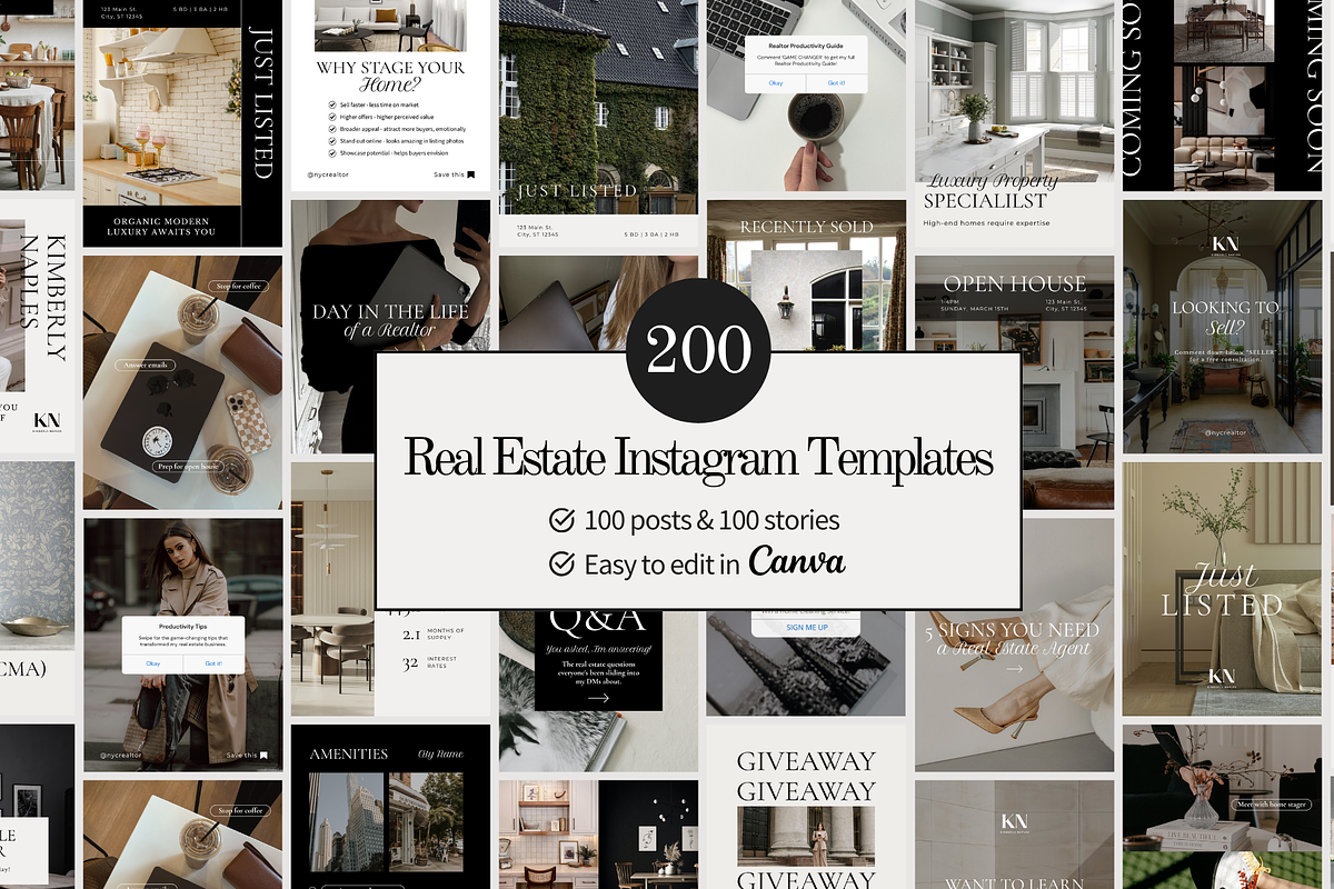 Real Estate Instagram Canva Templates