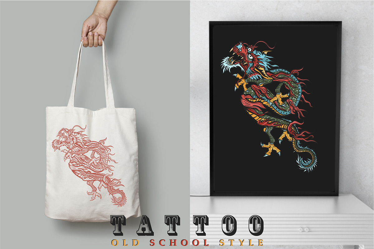 China old school tattoo, a Background Graphic by intueri (Photo 7 of 7)