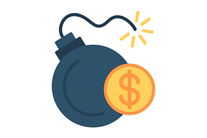 Bomb Flat Icon, a Duotone Icon by Pexelpy