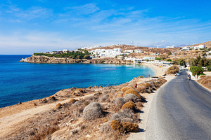 Mykonos island beach, Greece, a Photo by saiko3p