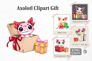 Axolotl Clipart Gift, a Graphic by Artnoy