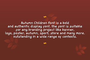 Autumn Children - Display Font