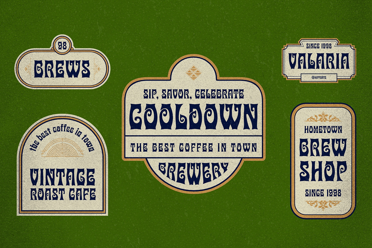 Fleur Royale - Art Nouveau Typeface, a Serif Font by HipFonts (Photo 10 of 10)