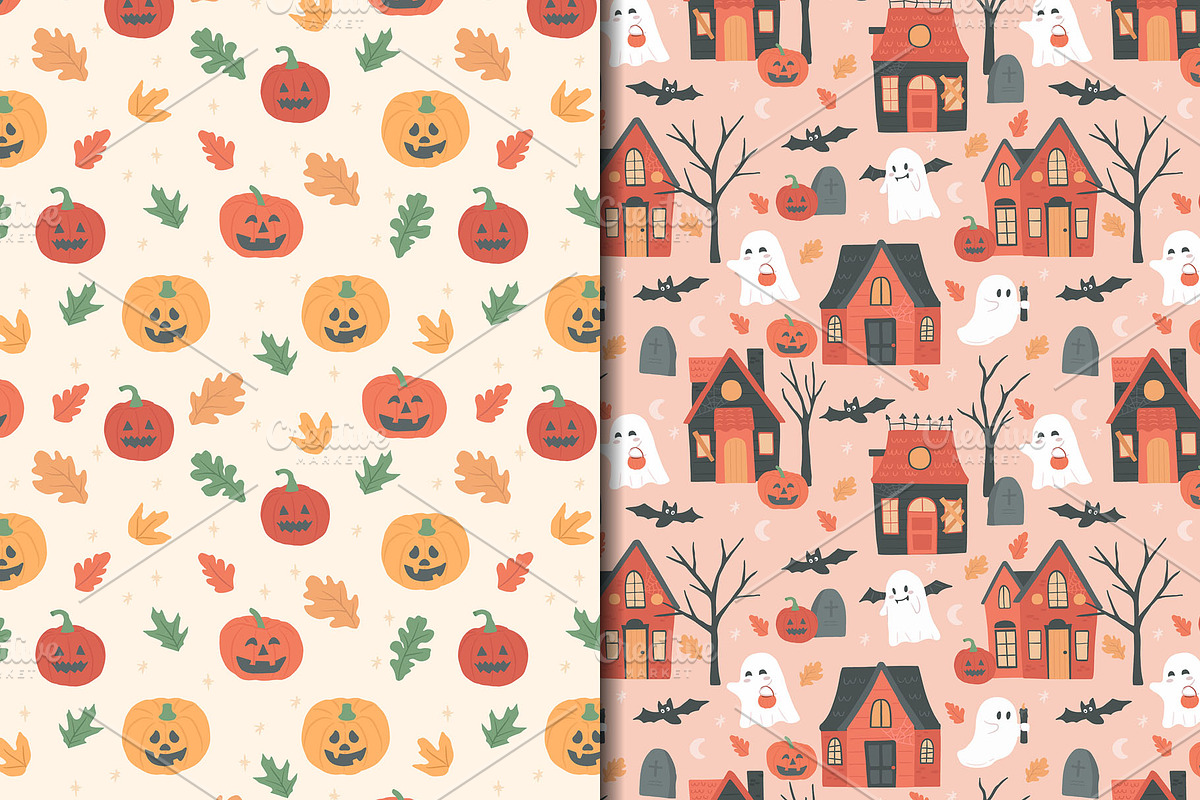 Halloween Haunted House Pattern, a Pattern Graphic by CreativeChristiana (Photo 6 of 8)