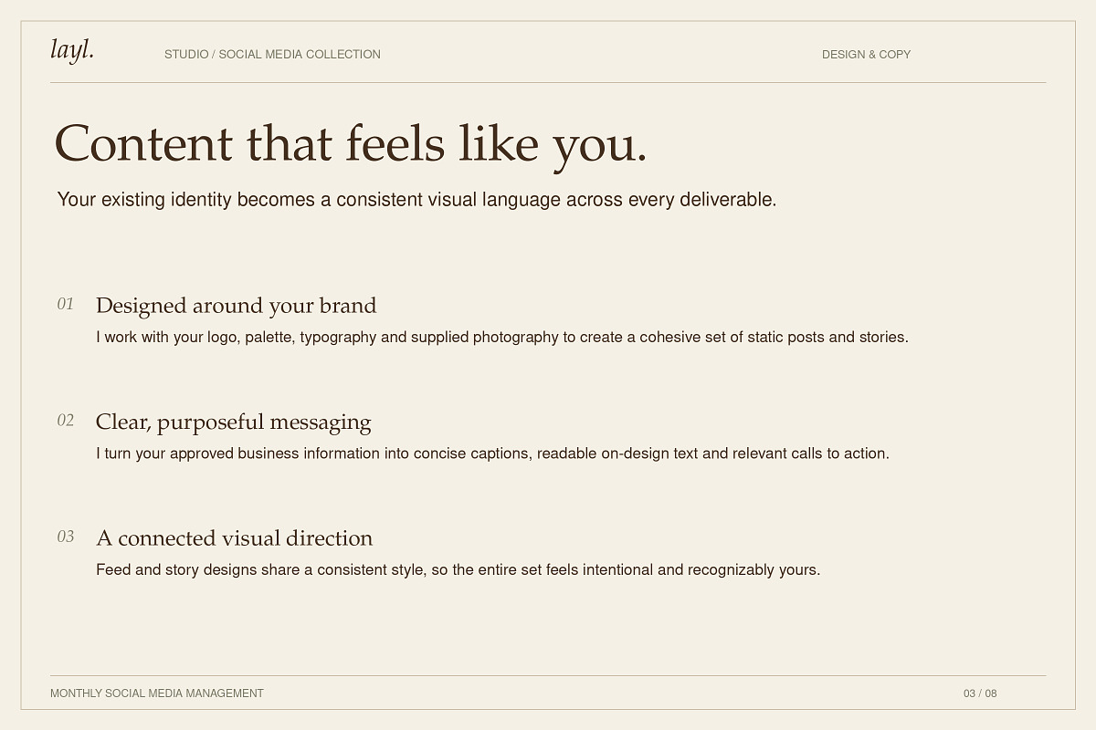 1 Month Social Media Management, a Social Media Template by Layl Atelier (Photo 3 of 8)