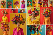 74 Bouquets on the heads, a Beauty & Fashion Photo by Handmadefont (Thumbnail 8 of 15)