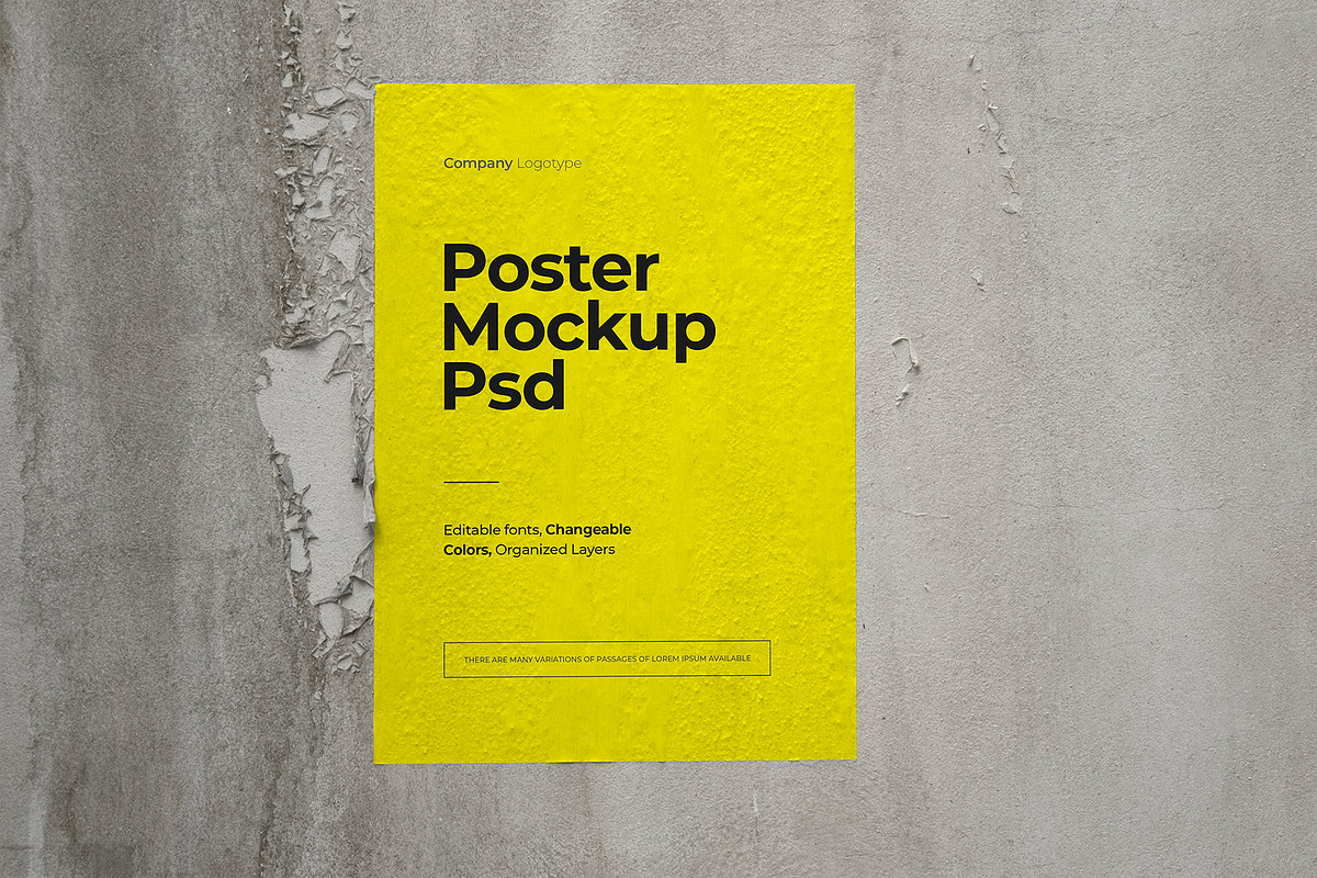 A4 Urban Poster Mockup, a Print Template by Graphicnugget (Photo 3 of 5)