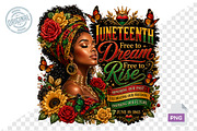 Juneteenth PNG, Black Woman, a Seasonal Illustration by CreationArt (Thumbnail 6 of 7)