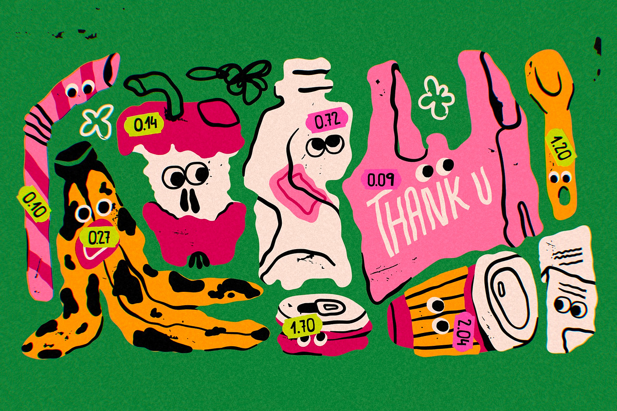 Trash friends, an Object Illustration by Twisted Tail (Photo 3 of 7)