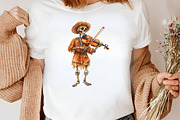 Watercolor Day of the Dead Clipart, an Illustration by Canvas Craft (Thumbnail 5 of 7)