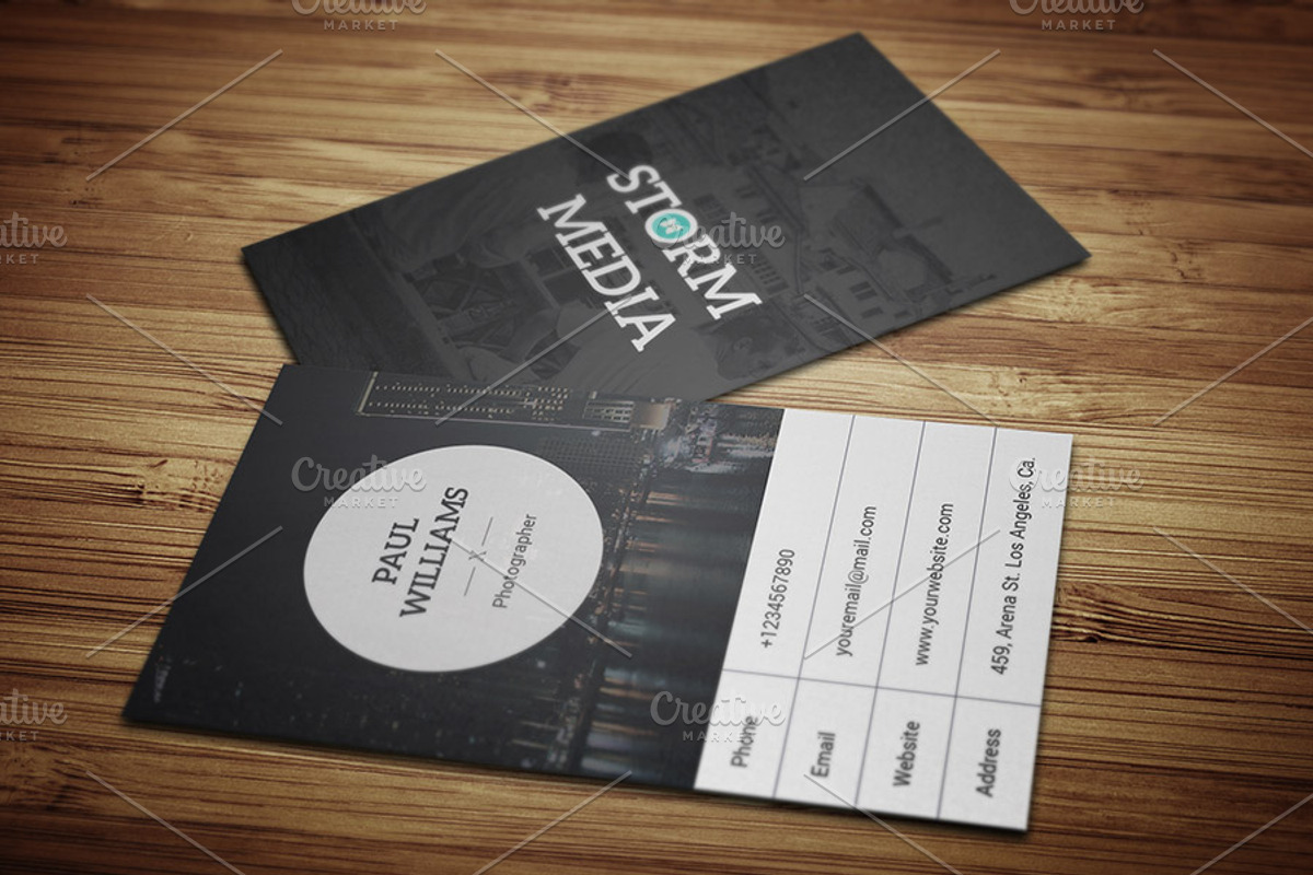 Photography Business Card, a Business Card Template by PSD Storm (Photo 4 of 5)