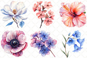 Watercolor Pastel Floral Clipart, an Illustration by Black Bird Studio (Thumbnail 5 of 5)