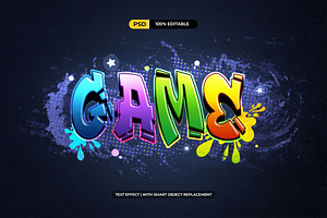 PSD Text Effect Graffiti Colorful, a Layer Style Add-On by Artlogs