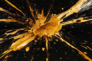 Dynamic golden splash explosion effe, a Photo by Iftikhar Alam