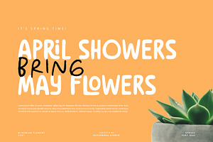 Blooming Flowers - Font Duo