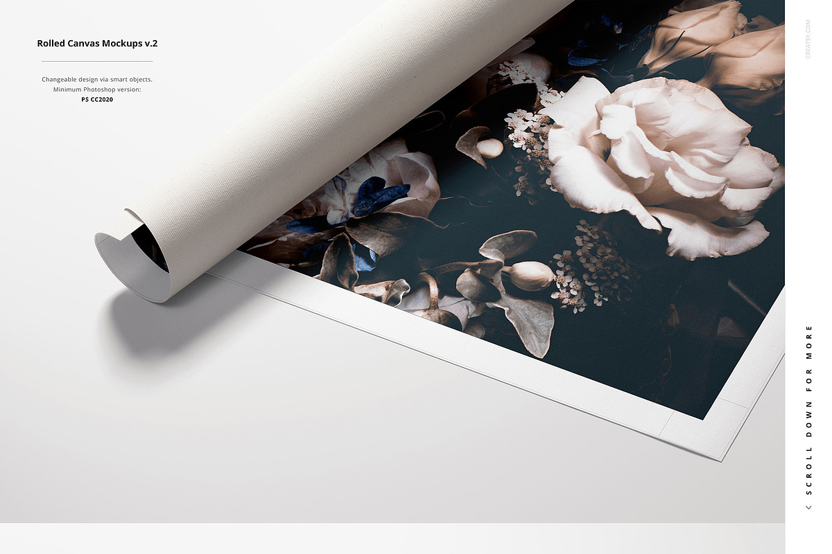 Rolled Canvas Print Mockup Bundle, a Product Mockup by creatsy5 (Photo 6 of 9)