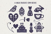 Folk Art Romantic Procreate Brushes, a Brush Add-On by Little Nordic Atelier (Thumbnail 2 of 4)