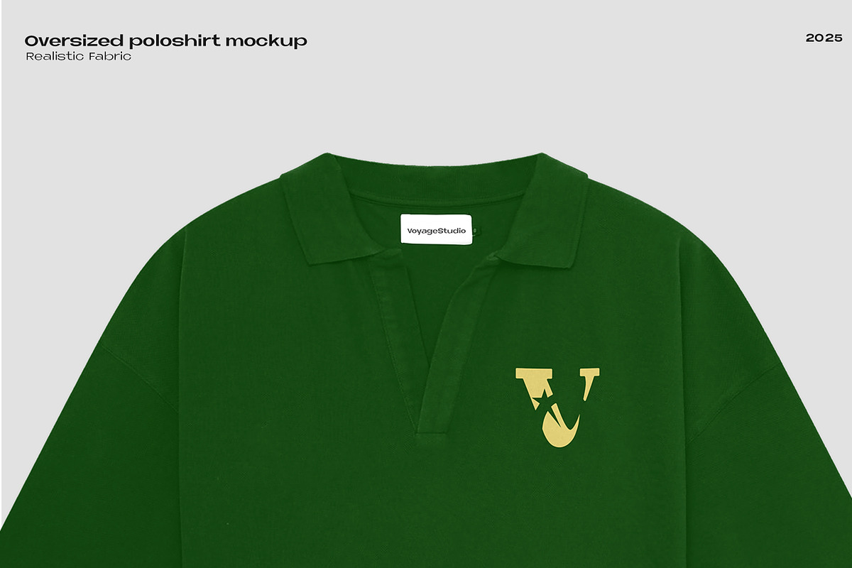 Oversized poloshirt mockup, a Shirt Mockup by Voyage Studio (Photo 2 of 3)