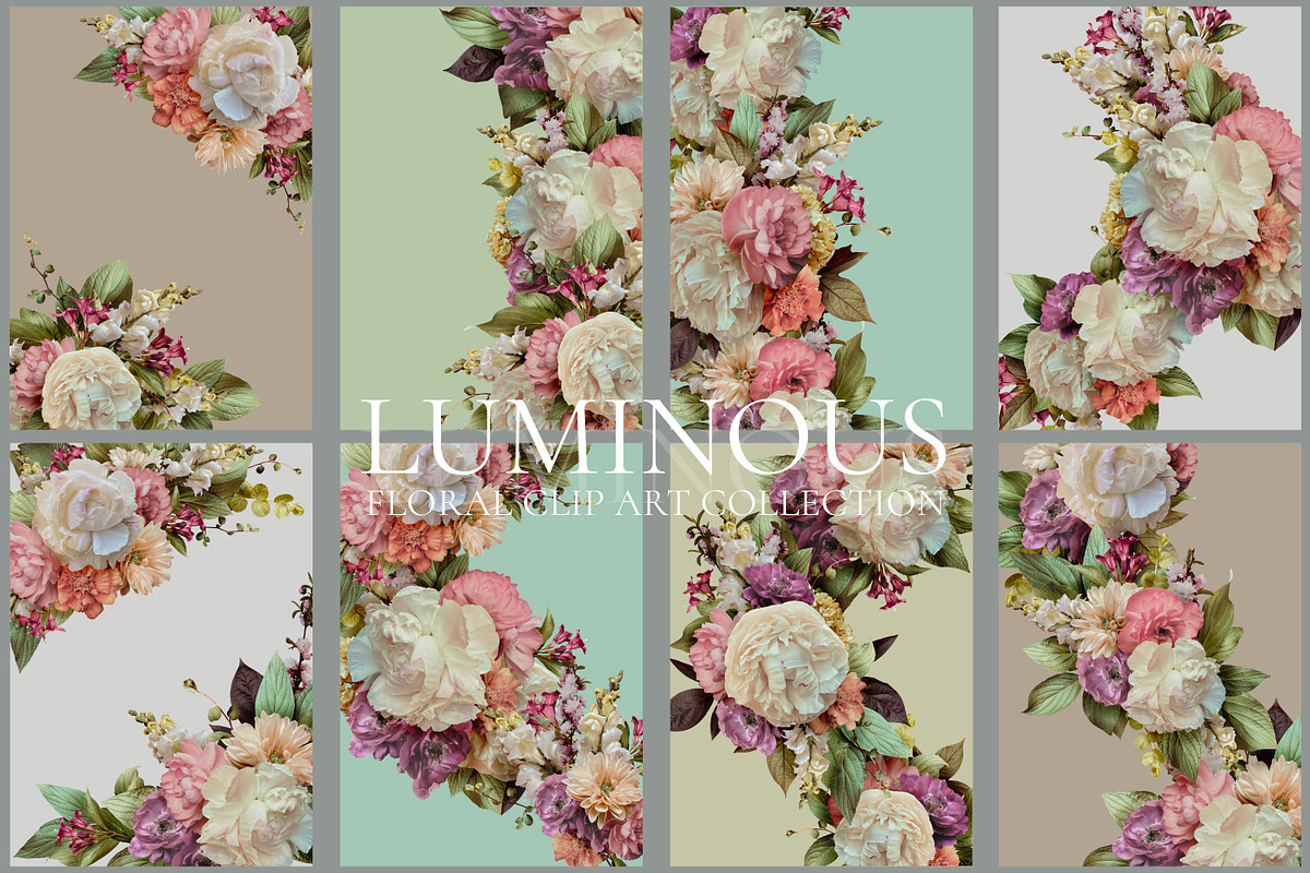 Luminous Floral Clip Art Collection, an Object Graphic by Eclectic Anthology (Photo 6 of 16)