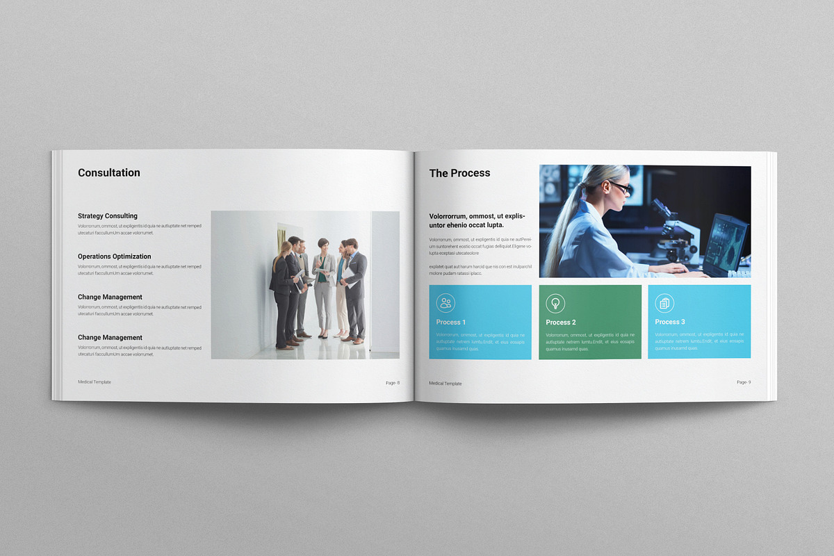 Medical Brochure Template Landscape, a Brochure Template by E-Type (Photo 4 of 7)