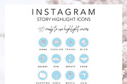 40 Blue Instagram Highlight Icons, a Social Media Template by Masters of Instagram (Thumbnail 1 of 5)
