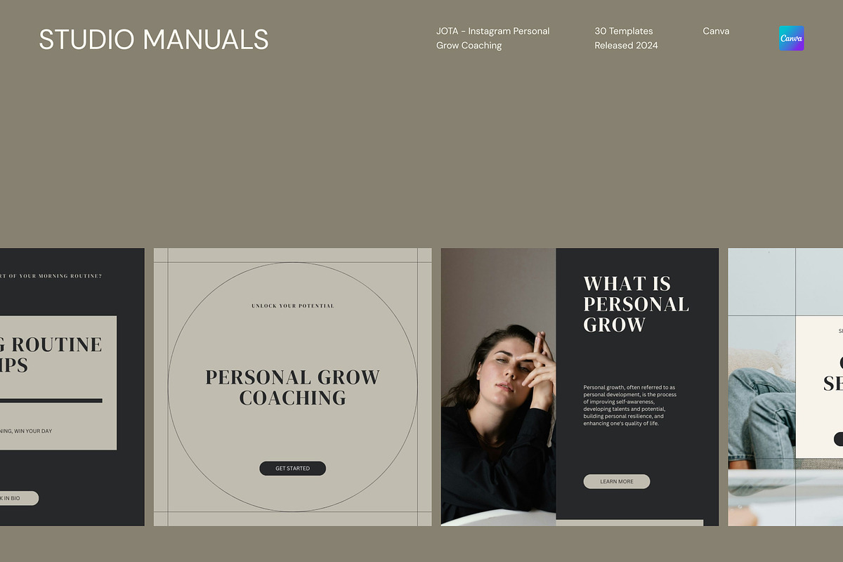 JOTA – Instagram Personal Grow Coach, a Social Media Template by Studio Manuals (Photo 1 of 8)