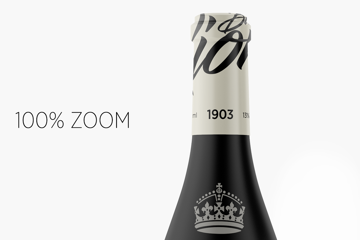 Matte Glass Wine Bottle Mockup, a Product Mockup by Green Art (Photo 3 of 10)