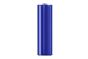 A blue cylindrical battery stands, an Object Illustration by Woters little shop