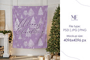 Tapestry Mockup Christmas Banner, a Merchandise Mockup by Mie Mockup Studio (Thumbnail 4 of 7)
