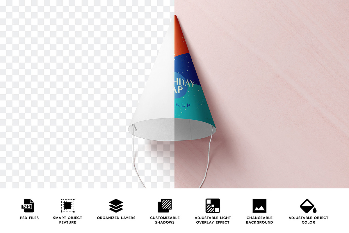 Birthday Hat Mockup, a Product Mockup by PixelVoyager (Photo 2 of 7)